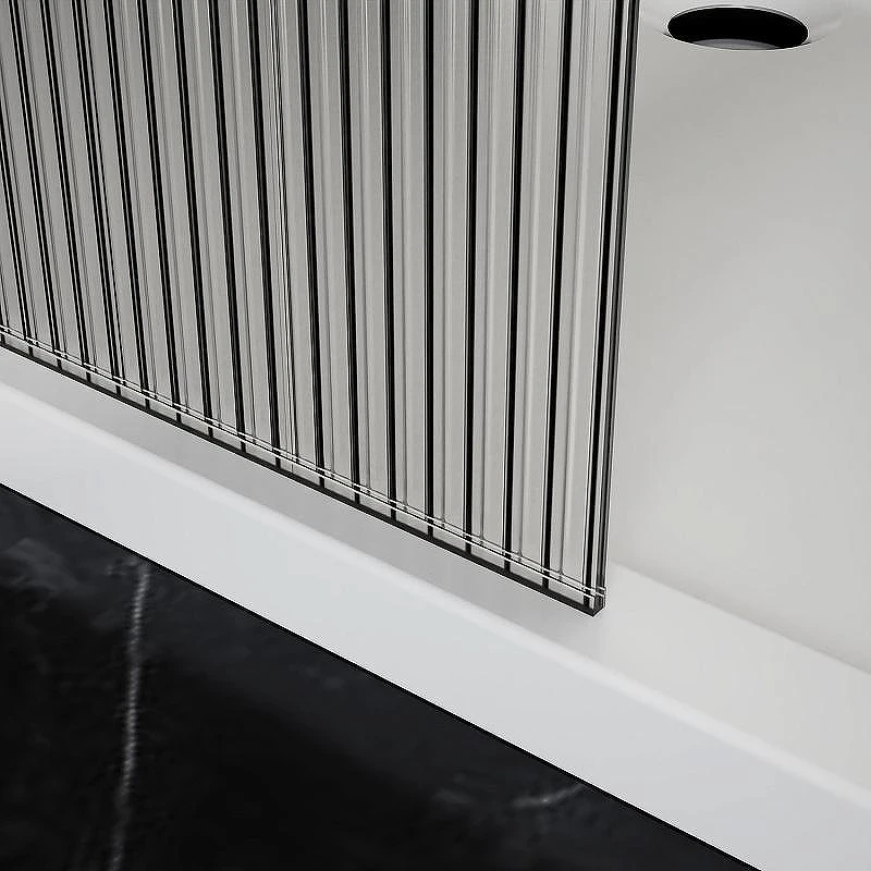 Душевая перегородка Azario Walk-in 100 AZ-251-100-MB-CRF профиль Черный матовый стекло рифленое