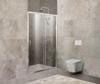 Душевая дверь BelBagno Unique 135 UNIQUE-BF-1-120/135-C-Cr профиль Хром стекло прозрачное