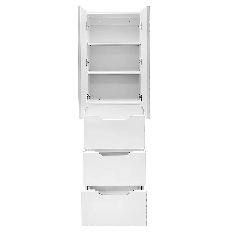 Шкаф пенал Azario Kantri 50 CS00097265 цвет Белый глянец