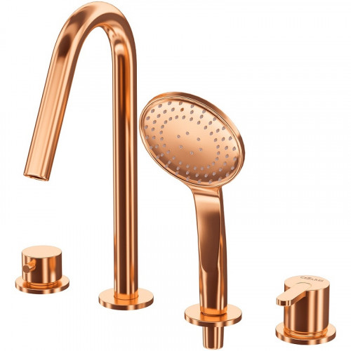 Смеситель на борт ванны Cezares Leaf LEAF-BVDM4-SS Sunset латунь