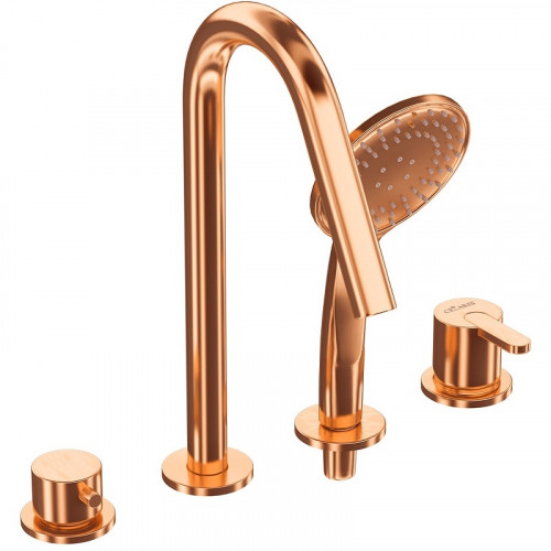 Смеситель на борт ванны Cezares Leaf LEAF-BVDM4-SS Sunset латунь