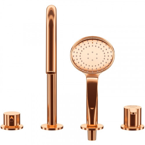 Смеситель на борт ванны Cezares Leaf LEAF-BVDM4-SS Sunset латунь