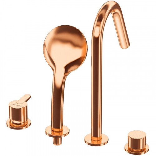 Смеситель на борт ванны Cezares Leaf LEAF-BVDM4-SS Sunset латунь