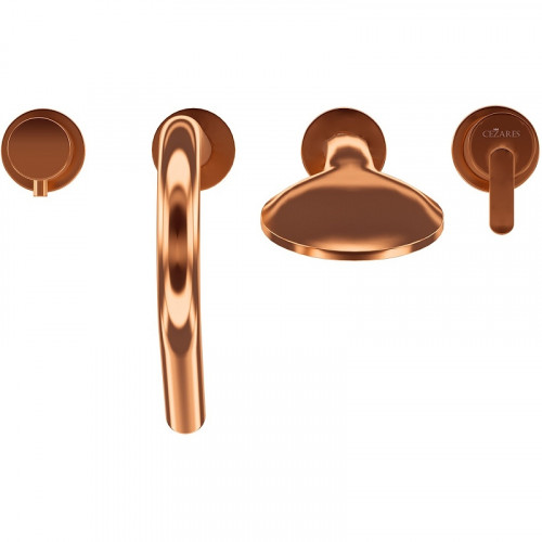 Смеситель на борт ванны Cezares Leaf LEAF-BVDM4-SS Sunset латунь