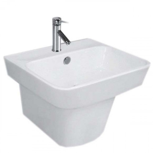 Раковина CeramaLux 52 NB164 Белая фаянс подвесная