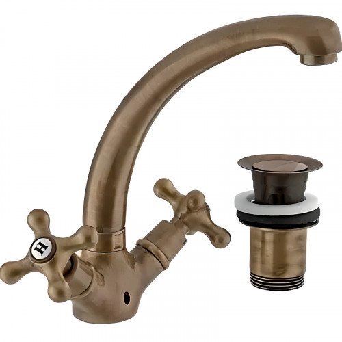 Смеситель для раковины Remer Liberty 13CLIVO Бронза латунь