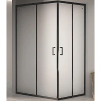 Душевой уголок RGW Passage PA-040B 120x80 3508104082-24 профиль Черный стекло матовое-сатинат