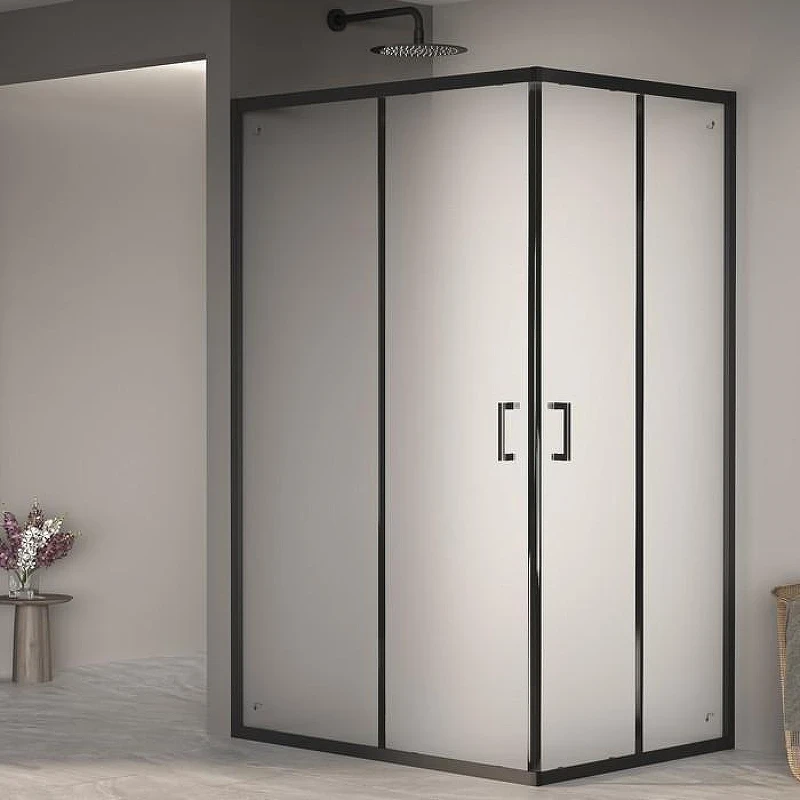 Душевой уголок RGW Passage PA-040B 120x80 3508104082-24 профиль Черный стекло матовое-сатинат