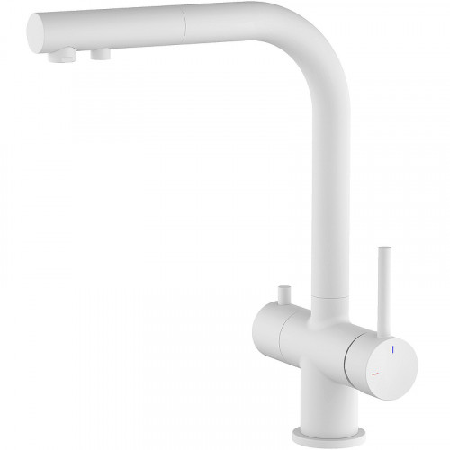 Смеситель для кухни Timo Saona 2356/16FL Белый матовый латунь