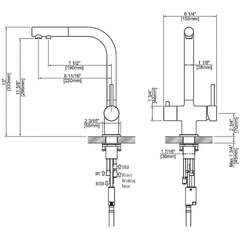 Смеситель для кухни Timo Saona 2356/16FL Белый матовый латунь