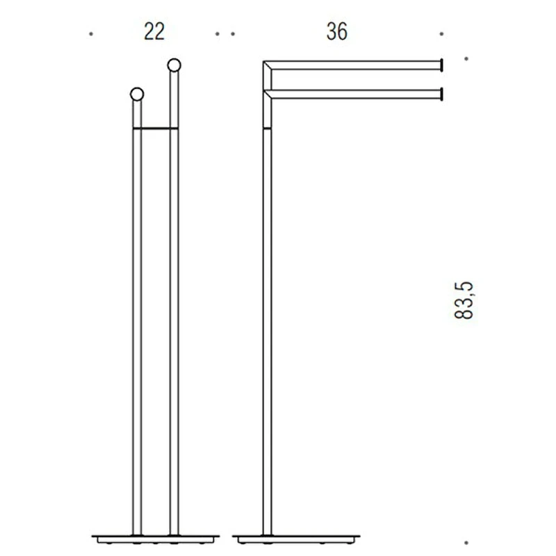 Напольная стойка Colombo Design Mini B4038.HPS1 Нержавеющая сталь