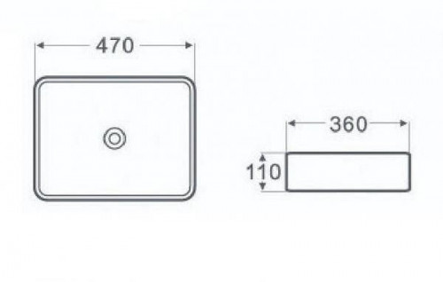 Раковина-чаша Nofer Qtro47 23509 цвет Белый