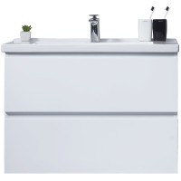 Тумба с раковиной Orans BC-4023W 60 4023600WUV005 подвесная Белый глянец МДФ / ЛДСП