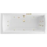 Акриловая ванна Excellent Aquaria Lux Slim 180x80 WAEX.AQU18S.SMART.GL цвет Белый с гидромассажем форсунки Золото