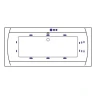Акриловая ванна Excellent Aquaria Lux Slim 180x80 WAEX.AQU18S.SMART.GL цвет Белый с гидромассажем форсунки Золото