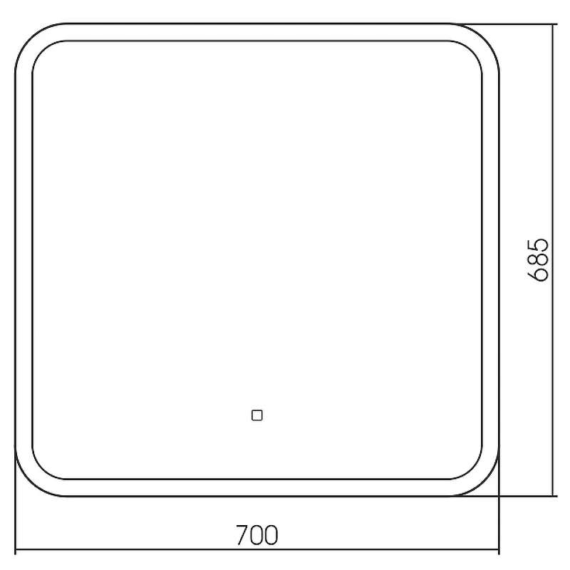 Зеркало Silver Mirrors Stiv-Lite 70 LED-00002575 с подсветкой с сенсорным выключателем и диммером стекло