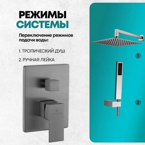 Душевая система Grocenberg GB5089BG-3 Графит