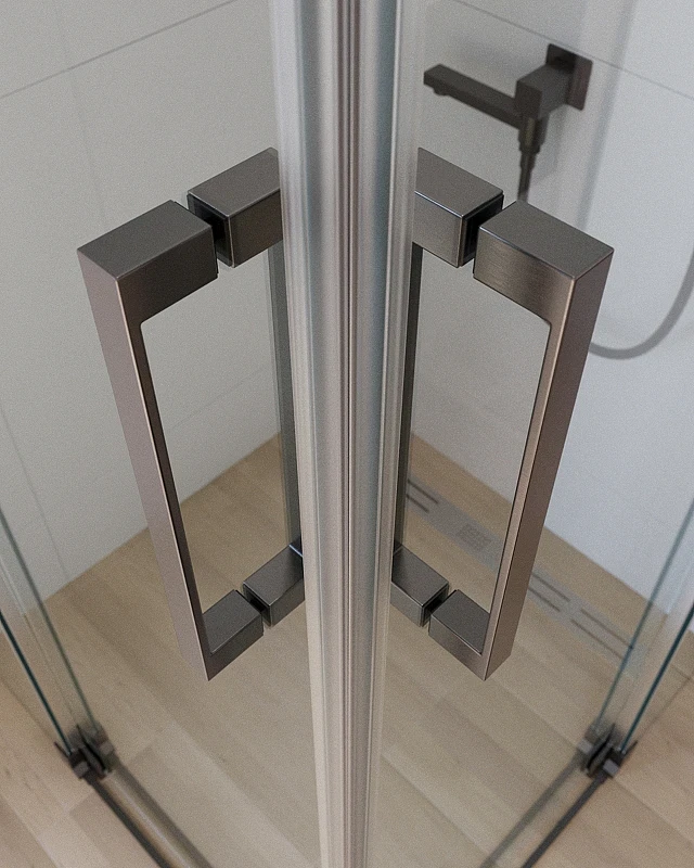 Душевой уголок Cezares Slider 100x100 SLIDER-A-2-90/100-C-GM профиль Оружейная сталь стекло прозрачное