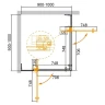 Душевой уголок Cezares Slider 100x100 SLIDER-A-2-90/100-C-GM профиль Оружейная сталь стекло прозрачное