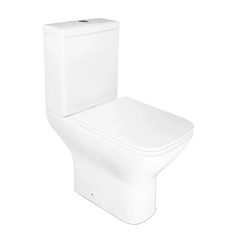 Унитаз компакт Azario Iris AZ-8353 цвет Белый с бачком и сиденьем Микролифт
