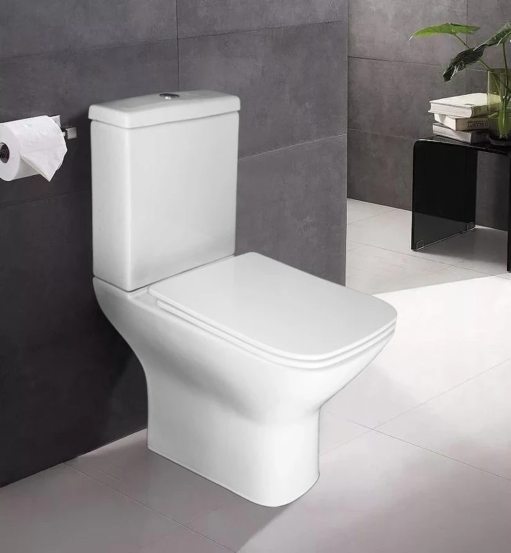 Унитаз компакт Azario Iris AZ-8353 цвет Белый с бачком и сиденьем Микролифт