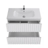 Тумба под раковину Art&Max Elegant 80 AM-ELEGANT-800-2C-SO-BL-LED-P подвесная цвет Белый глянец