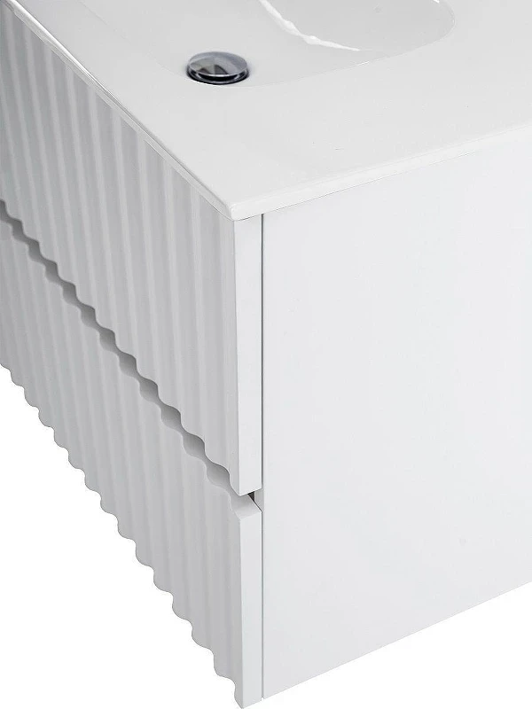 Тумба под раковину Art&Max Elegant 80 AM-ELEGANT-800-2C-SO-BL-LED-P подвесная цвет Белый глянец