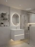 Тумба под раковину Art&Max Elegant 80 AM-ELEGANT-800-2C-SO-BL-LED-P подвесная цвет Белый глянец