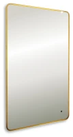 Зеркало Art&Max Siena S 60 AM-SieS-600-1000-DS-F-Gold с подсветкой цвет Золото с бесконтактным выключателем