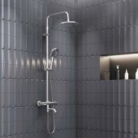 Душевая система Damixa Jupiter 977810000 с термостатом Хром латунь на стену