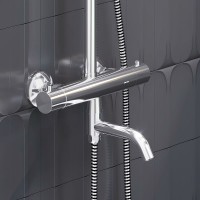 Душевая система Damixa Jupiter 977810000 с термостатом Хром латунь на стену