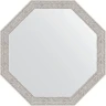 Зеркало Evoform Octagon 53х53 BY 3959 в багетной раме - Волна алюминий 46 мм