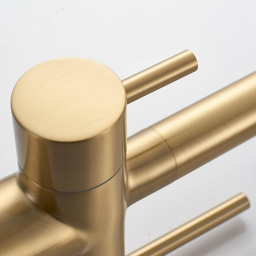 Смеситель для кухни Rose R958G цвет Золотой сатин Черный