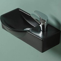 Раковина WeltWasser Aisbach 7940 MT-BL R 40 10000008689 Черная матовая фаянс подвесная