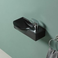 Раковина WeltWasser Aisbach 7940 MT-BL R 40 10000008689 Черная матовая фаянс подвесная