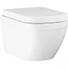 Унитаз Grohe Euro Ceramic 39554000 подвесной с сиденьем Микролифт фарфор подвесной