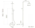 Душевая система Knotlor Streamline SS-06/1 цвет Матовая сталь