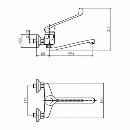 Смеситель для раковины Fashun A4654 цвет Хром