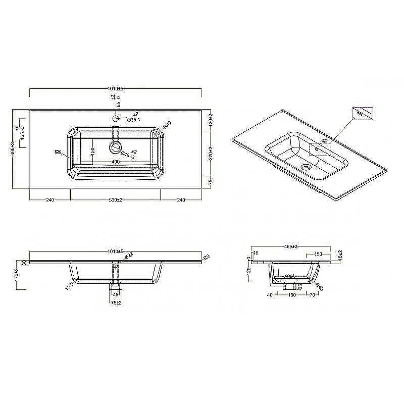 Тумба с раковиной BelBagno Kraft 100 KRAFT-1000-2C-SO-BO+100 BB1000ETL подвесная Bianco Opaco
