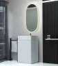 Тумба с раковиной SanVit Рольф мини 59 krolfmini3d Белая глянцевая МДФ / ЛДСП