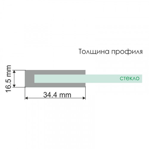 Шторка на ванну WasserKRAFT Leine 80 35P01-80 профиль Хром стекло прозрачное