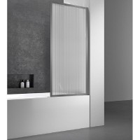 Шторка на ванну Vincea 70x140 VSB-41700FLGM профиль Вороненая сталь стекло рифленое