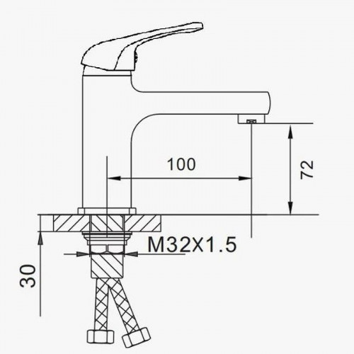 Смеситель для раковины D-Lin D110460 цвет  Хром