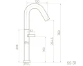 Смеситель для раковины Knotlor Elixir SS-31/GM цвет Вороненая сталь