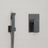 Гигиенический душ со смесителем WasserKRAFT Wiese 8400 A8451.186.239.215 цвет Оружейная сталь
