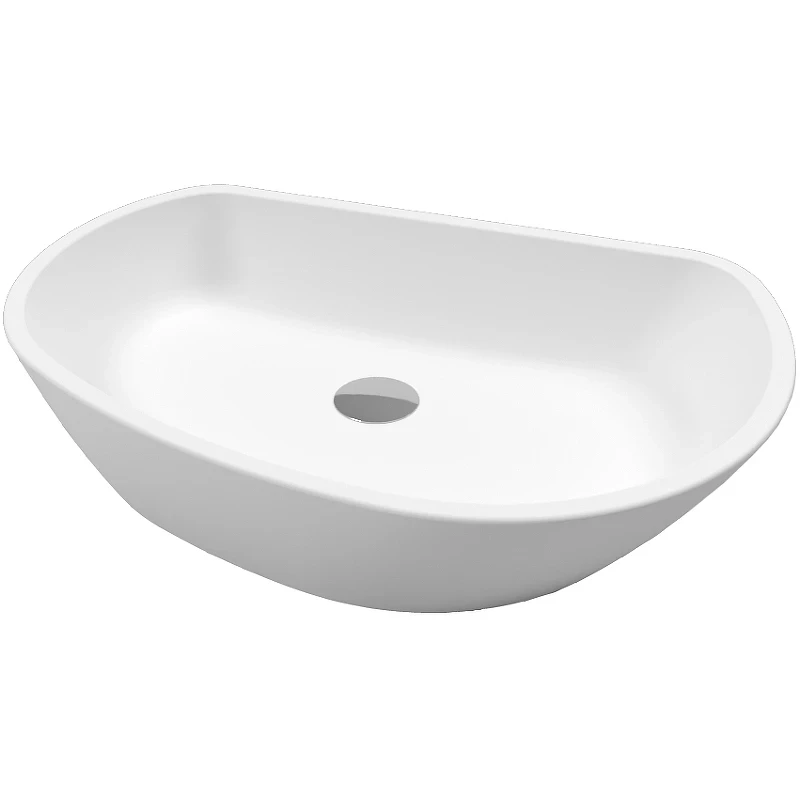 Раковина-чаша Whitecross Ametrine 60 0718.060037.200 Белая матовая искусственный камень (литьевой мрамор) накладная