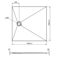 Душевой поддон из искусственного камня Jacob Delafon Tolbiac 100x100 E6D328RU-WPM Белый матовый