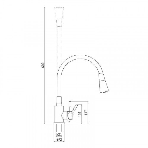 Смеситель для кухни Savol S-3002HM-H цвет Черный
