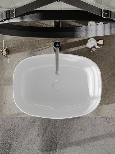 Раковина-чаша Orange 50 B08-500W Белая глянцевая фарфор накладная