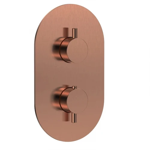 Смеситель для душа AQUAme Siena AQM8806BC с термостатом цвет Медь шлифованная